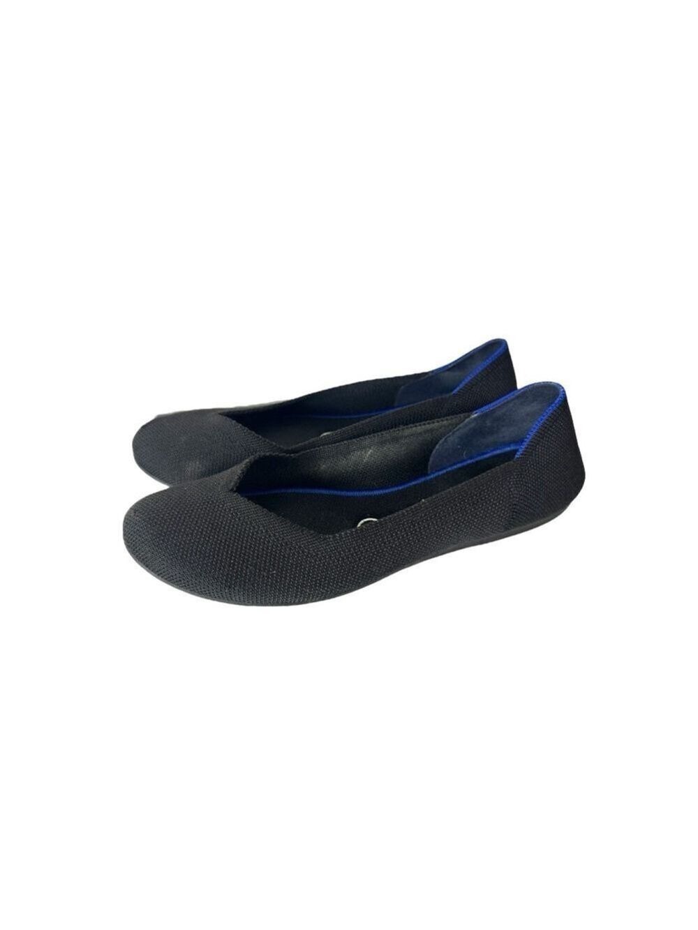 Rothy’s The Flat Round Toe Women’s 7.5 Slip On Ballet Shoe Black Comfort Classic